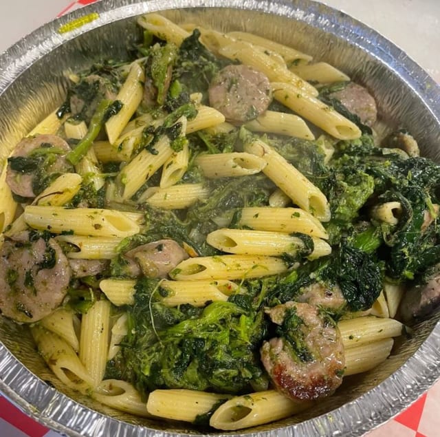 Pasta with Broccoli Rabe & Topping Options.