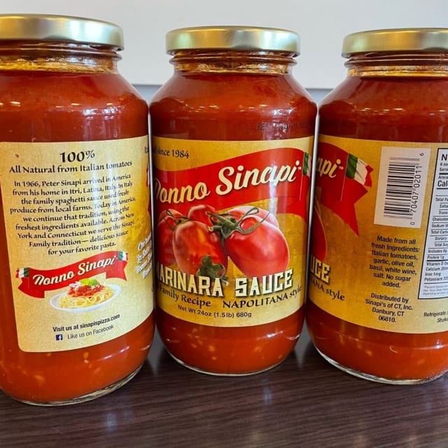 Jar Nonno Sinapi's Marinara Sauce (24 oz).